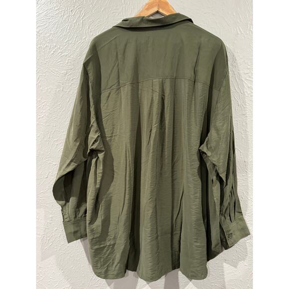 GAP Big Shirt Army Green Button Down  XL NEW - Picture 3 of 3